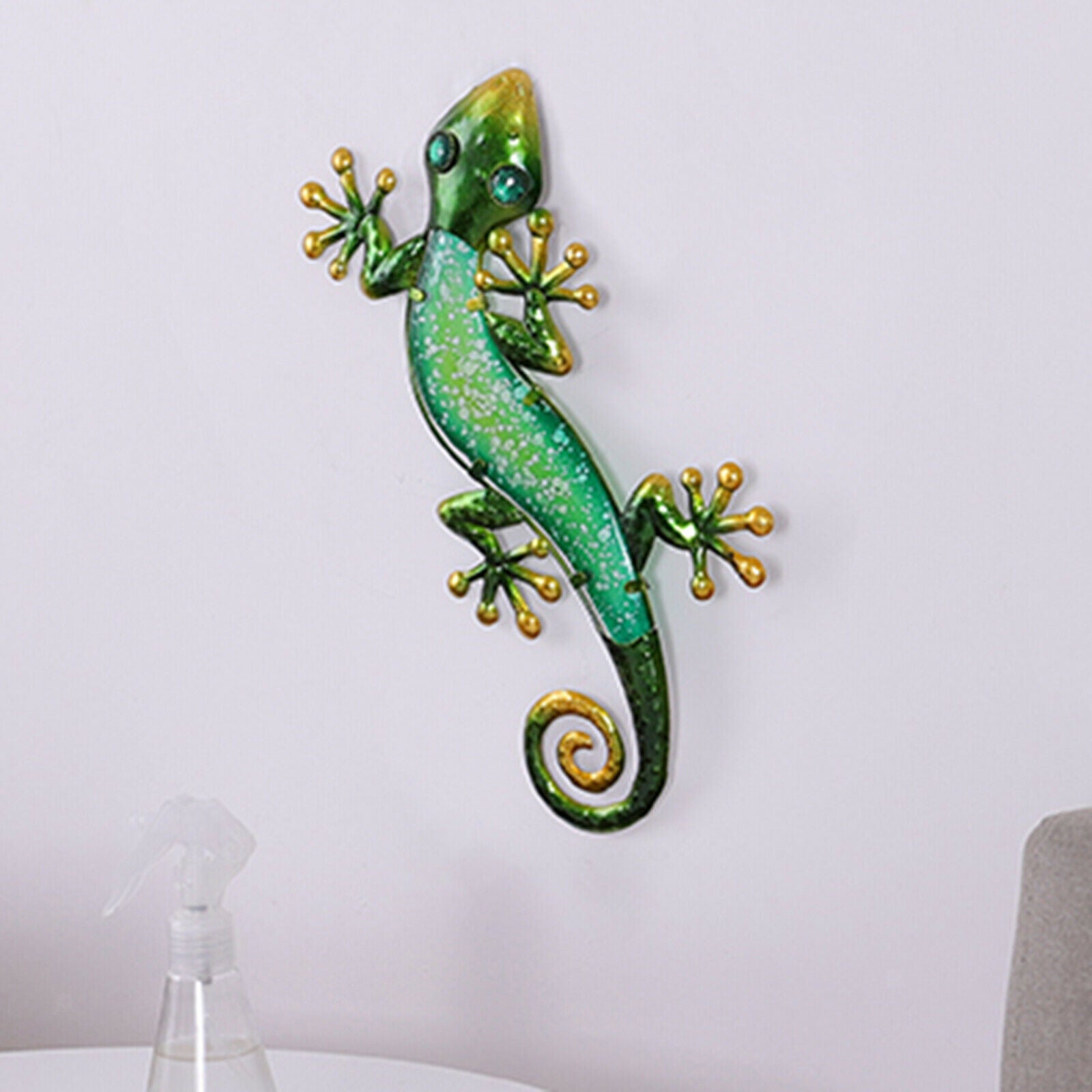 1pc Iron Gecko Wall Decor Lizard Hang Home Living Room Garden Yard Fence