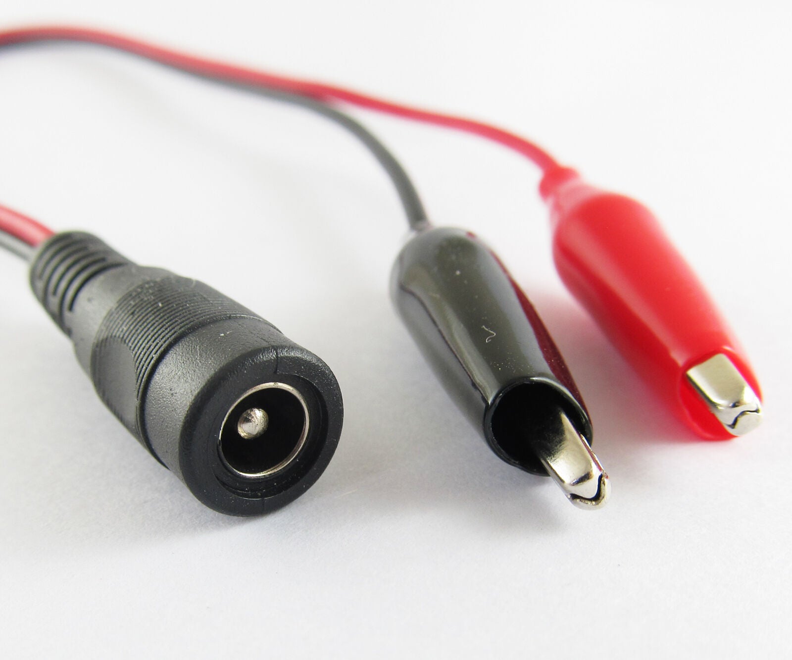 10set Medium Alligator Clip to 2.1x5.5mm DC Jack Female DC Power Cable 30cm/1FT