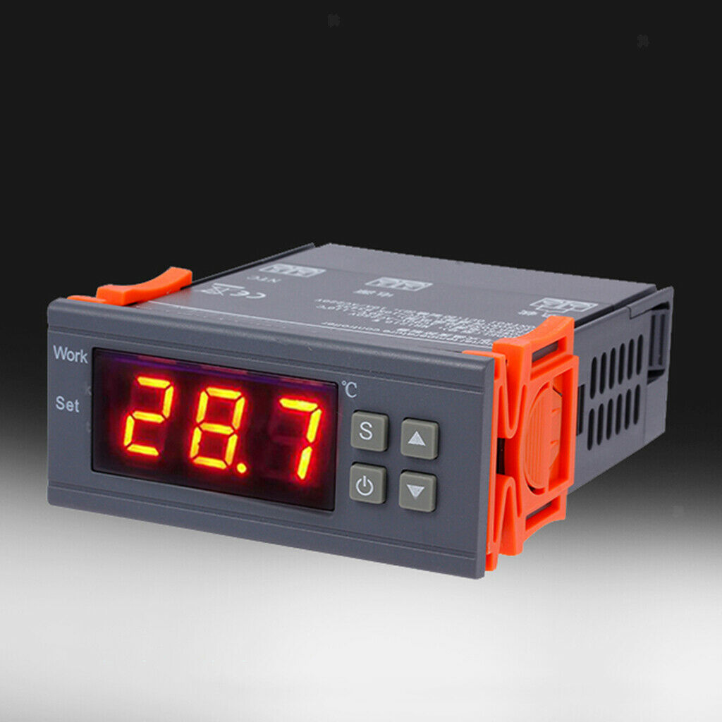 Smart Digital Microcomputer LED Thermostat Black Color Display