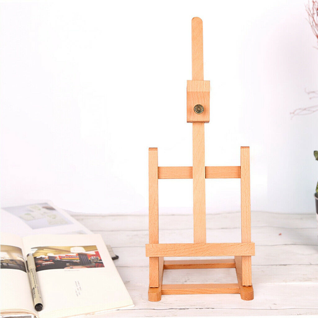 Natural Wood Display Easel H-Frame Artist Painting Easel Tabletop Holder Stand