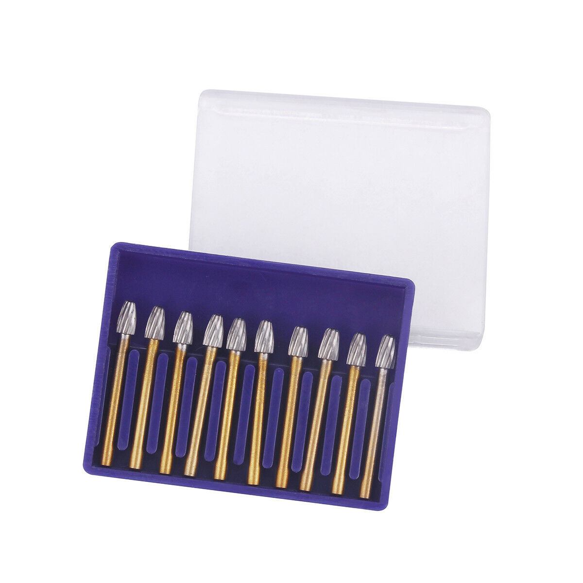 3X Dental Tungsten Steel Carbide Burs FG7408 Titanium Coated Trimming &Finishing