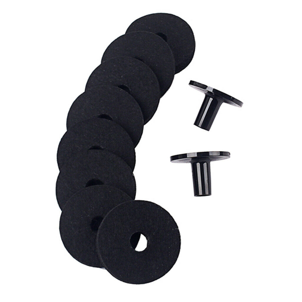 Drum Felt Washer Cymbal Sleeves Replacement Kit Parts for Drum Black 50mm,