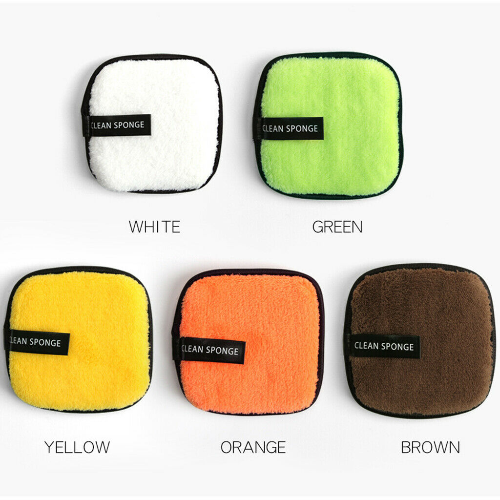 5 Pcs Reusable Make Up Remover Pads Soft Facial Cleansing Cloths Washable