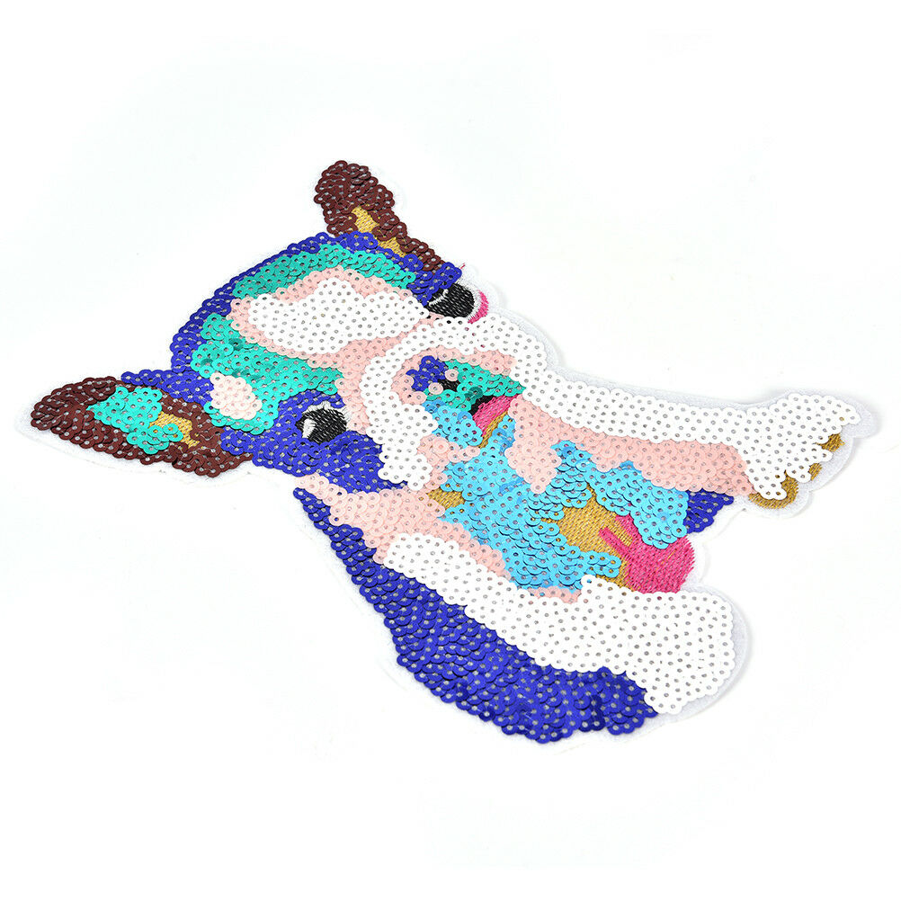 Dog Sequin Applique embroidered patch fabric clothes applique decoration c.l8