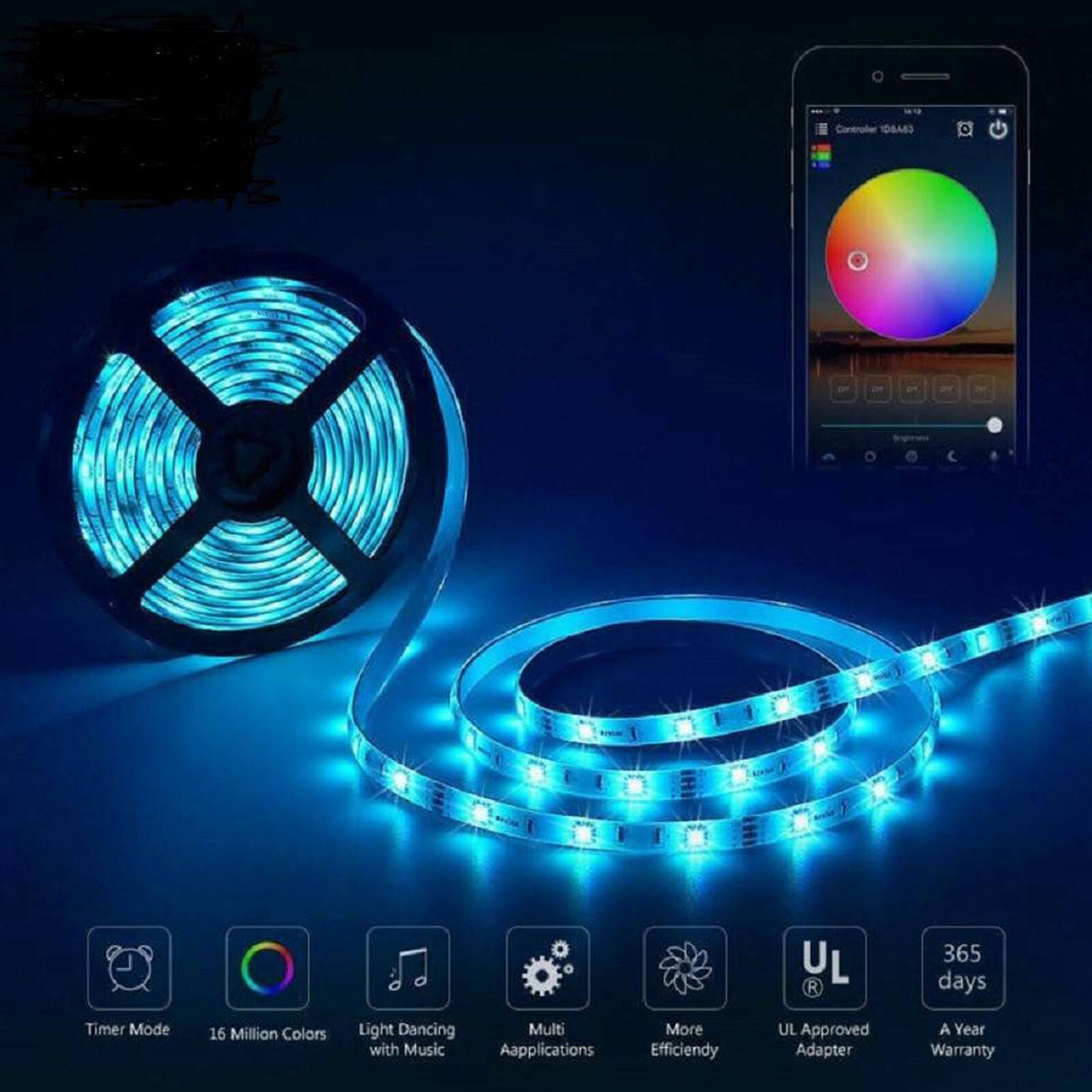 Mini USB Bluetooth RGB LED Controller Remote 5V 5050 3528 LED Strip Li T8Z9