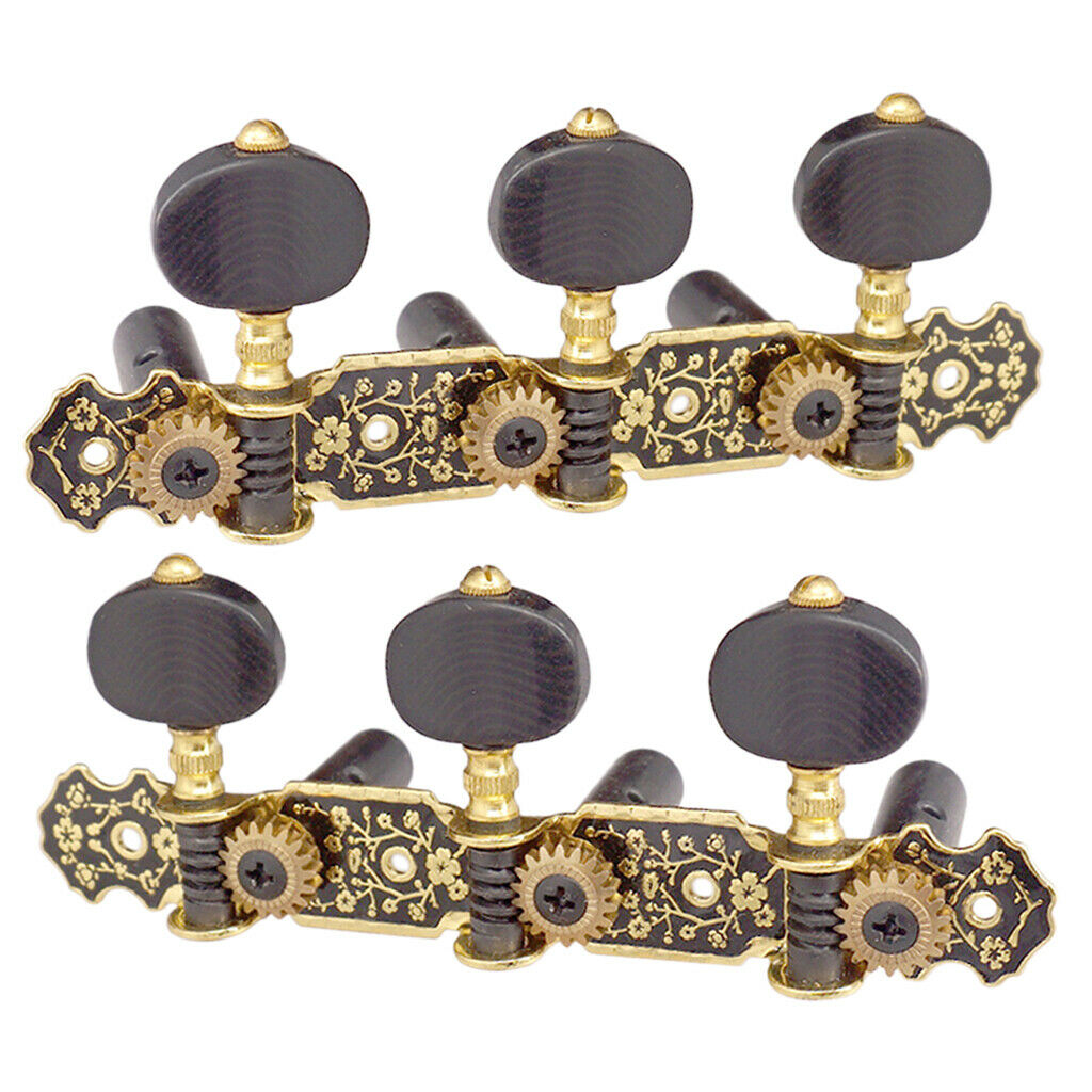 2pcs (L&R) Acoustic Classical Guitar Tuning Keys Pegs String Tuners 3+3 Machine