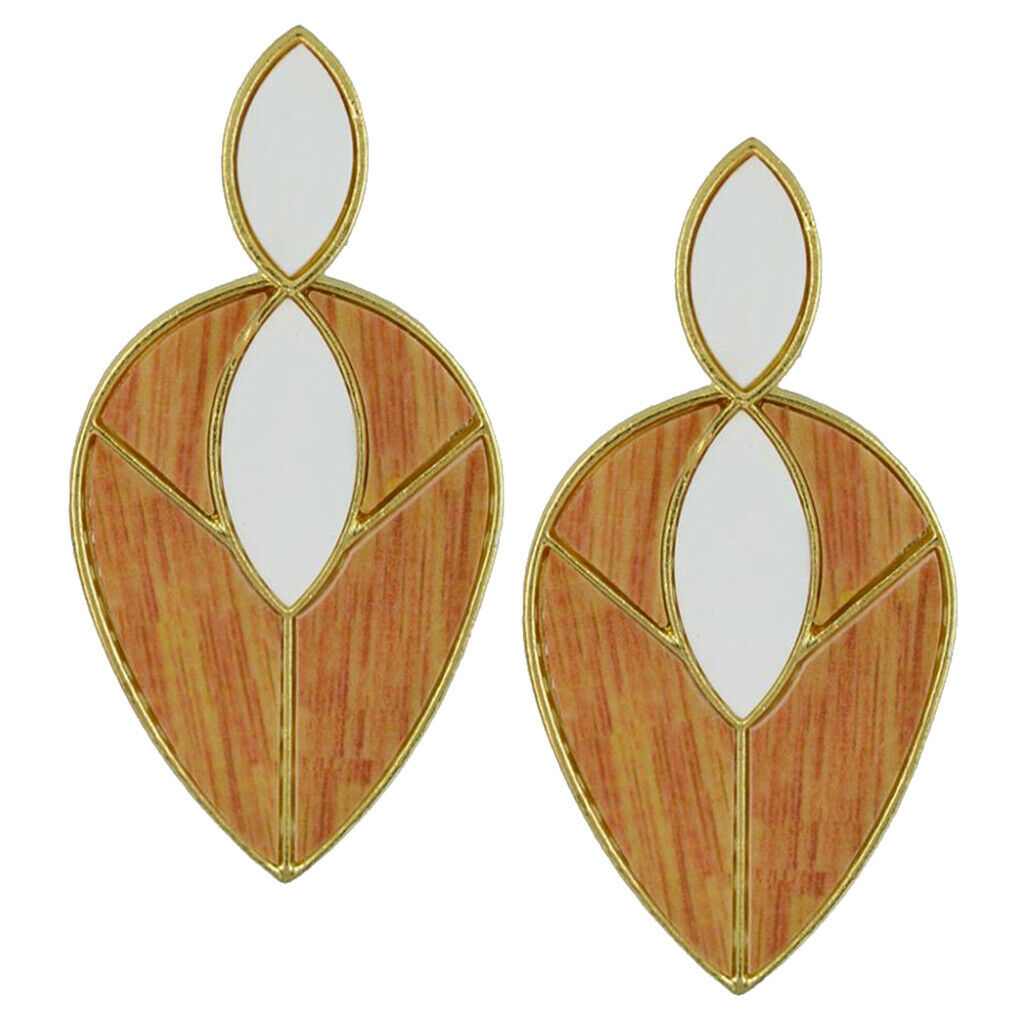 Creative Fashion Geometric Studs Earrings Waterdrop Dangler Jewelry White