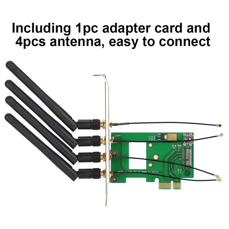 BCM94360CD/BCM94331CD to PCI-E 1X Adapter Card Converter for Desktop Computer B8