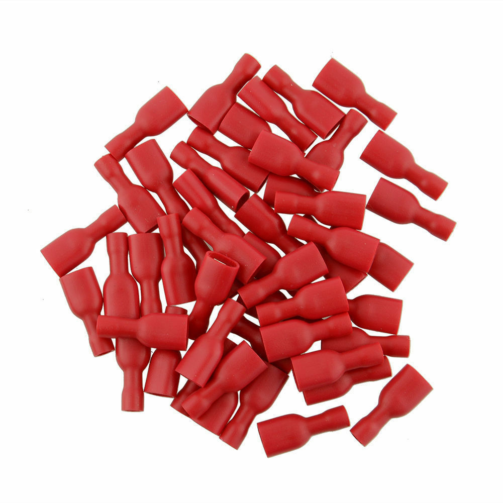 100pcs Female&Male Spade Insulated Connector Crimp Electrical Wire Terminal