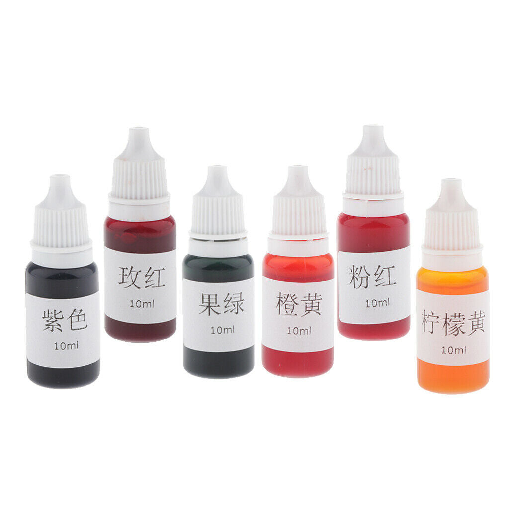 6x 10ml Soap Pigments Colors Food Grade FDA DIY Colorants For Candle Coloring