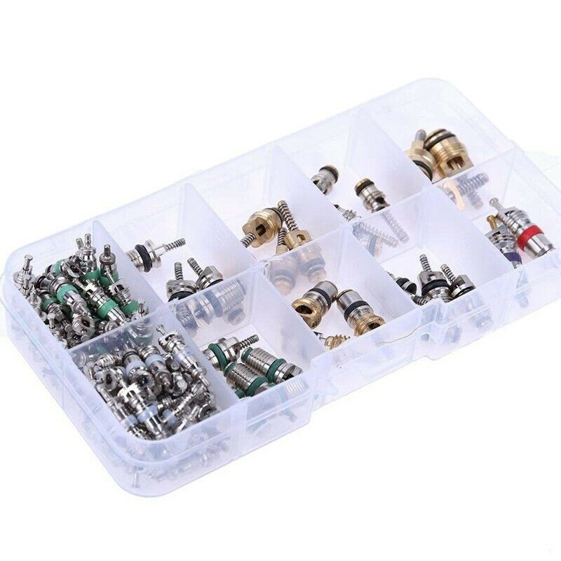 102pcs R134A Car Air Conditioning A/C Valve Core Valves+2 Removal Tools L6K2