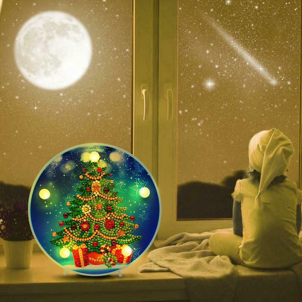 DIY LED Special Shaped Diamond Painting Christmas Tree Decorative Lights @