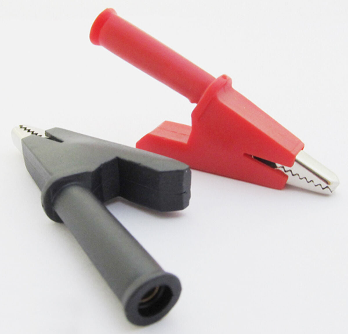 50x Alligator Clip to 4mm Banana Jack Insulate Clamp 2 color Red Black Open 10mm