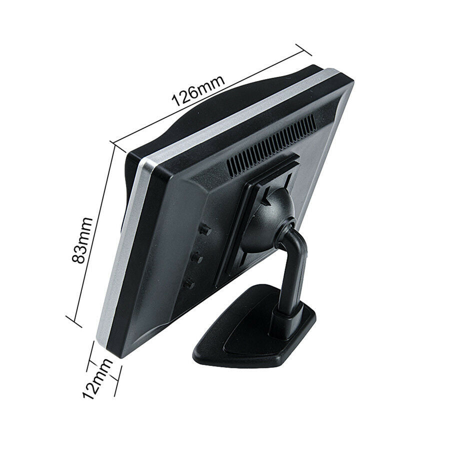 5'' TFT LCD Color HD Monitor+2 Bracket for Car Parking Reverse Backup Camera DVD