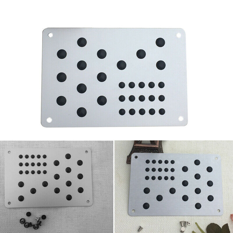 220x150mm Aluminum Alloy Car SUV Floor Mat Carpet Plate Foot Pedal Rest & Screws