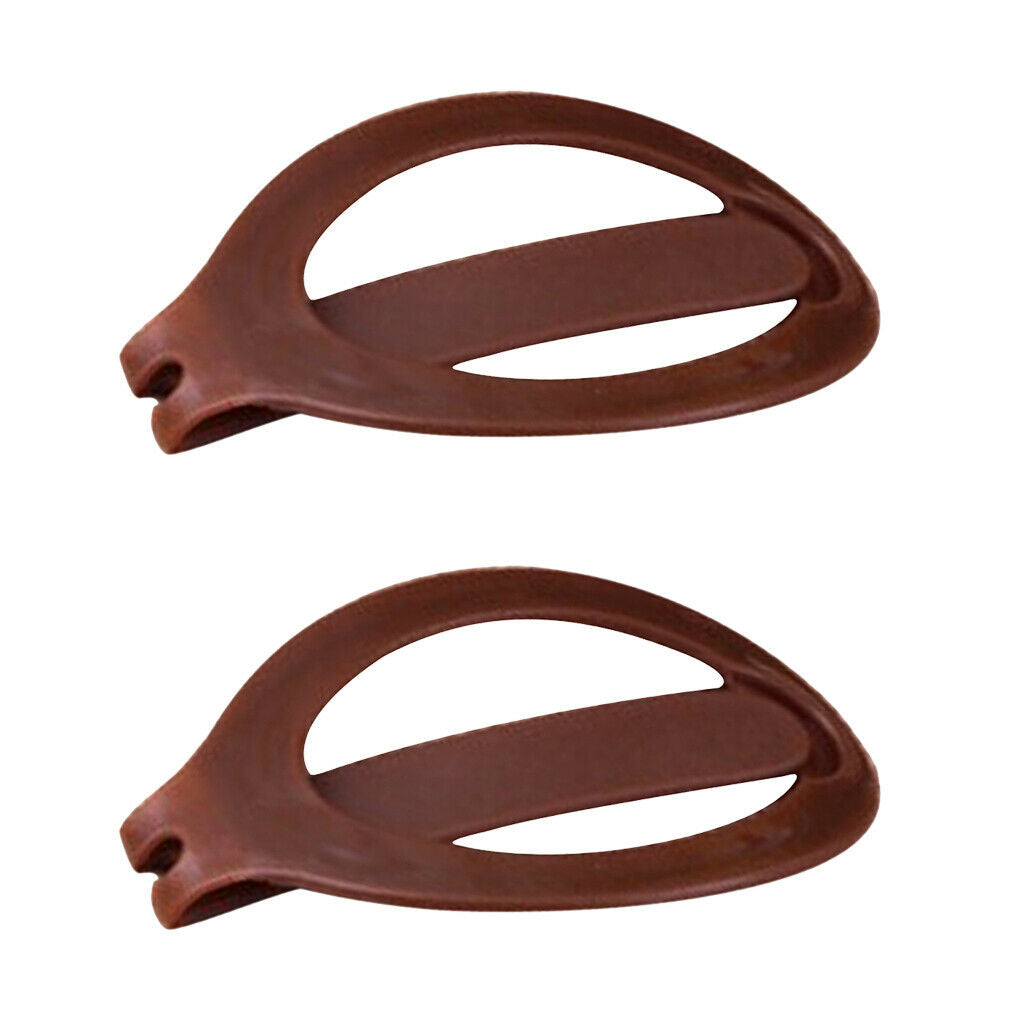 2 Pieces Women Plastic Hair Updo Clip Bun Maker Barrette - Brown, as described