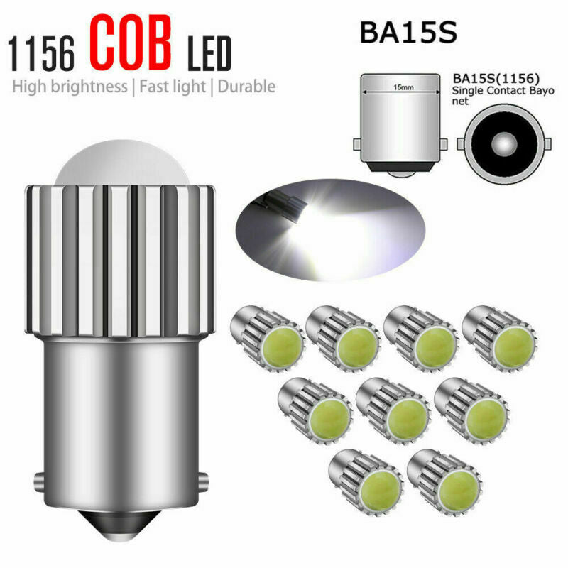 1156 BA15S P21W COB LED White Super Bright Tail Brake Reverse Light Bulb