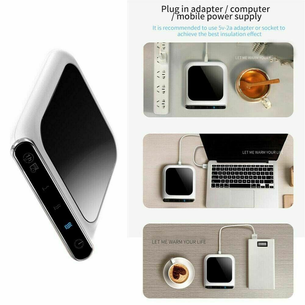 Cup Mug Warmer Coffee Tea Milk Drink Heater Pad Auto Shut Off For Office&Home