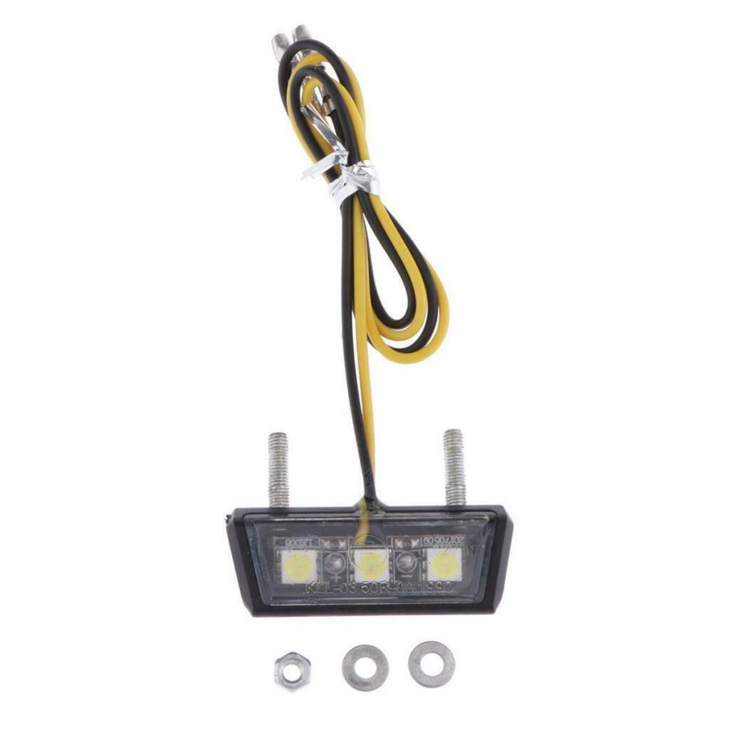 Universal Motorcycle Black License Plate Frame With LED Brake Light