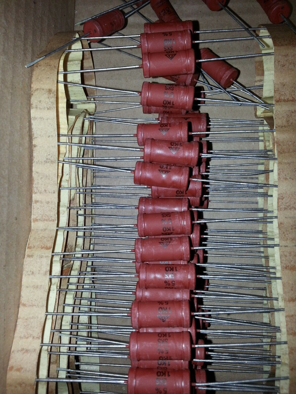 16pcs NOS ROE SKS8 1K 5% 1.3W FUSIBLE TYPE NON INFLAMMABLE CARBON RESISTORS !