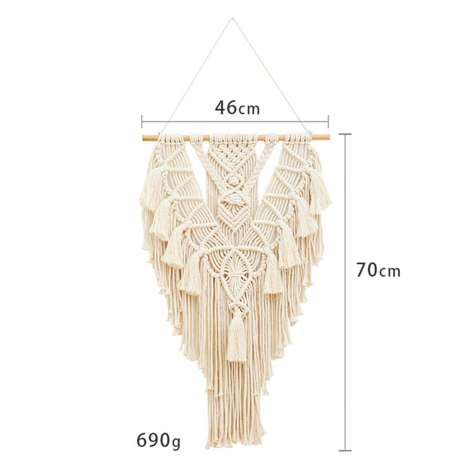 Handmade Macrame Tapestry Handwoven Pendant Bohemian Wall Hanging Art Decor