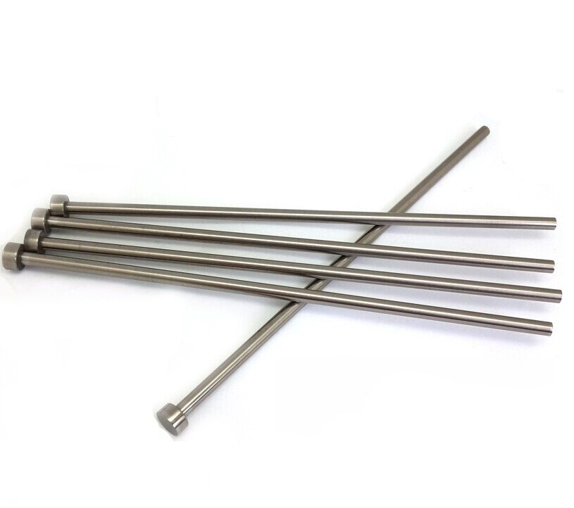 100Pcs 6mm Head Diameter Round Tip Steel HSS Ejector Pin 100mm Length