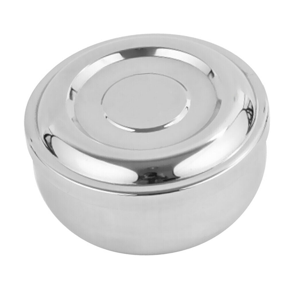 Rice Bowl with Stainless Steel Lid Soup Bowl Tableware Serving Dish Food Storage