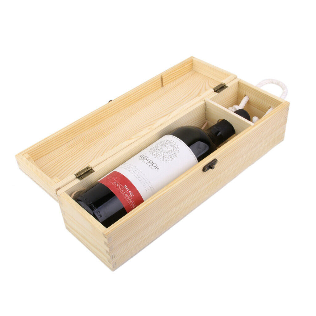 Wine Gift Box (Pine Wood,35 X 10 X 10cm)