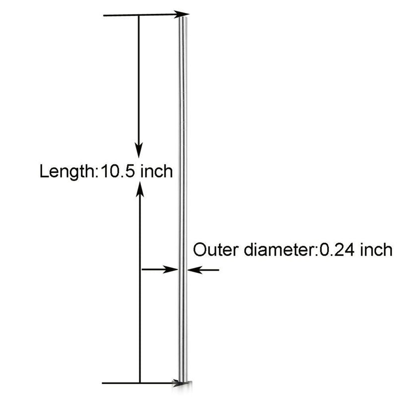 New Stainless Steel Straws Reusable 10.5 inch Extra Long Drinking Straws  Rf