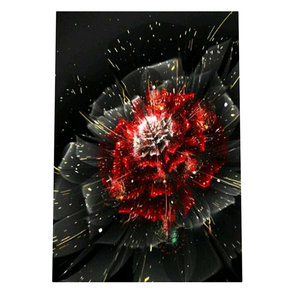 Floral Crystals Embroidery Kits DIY Handcraft Painting Red Rose