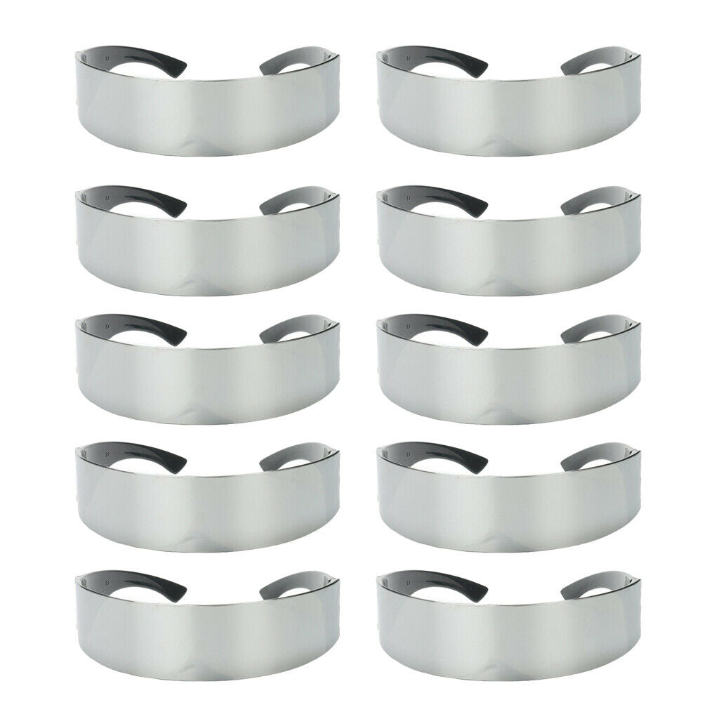 10x Narrow Sunglasses Metallized Futuristic Soldier Cyclops Funny Photo Prop