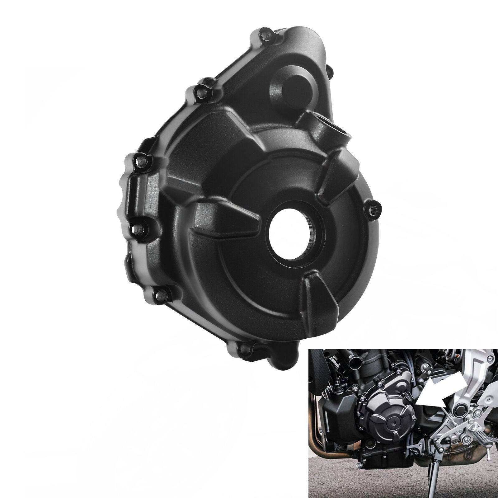 Left Engine Stator Cover Crankcase Fit For Yamaha FZ07 2015-2017 2016