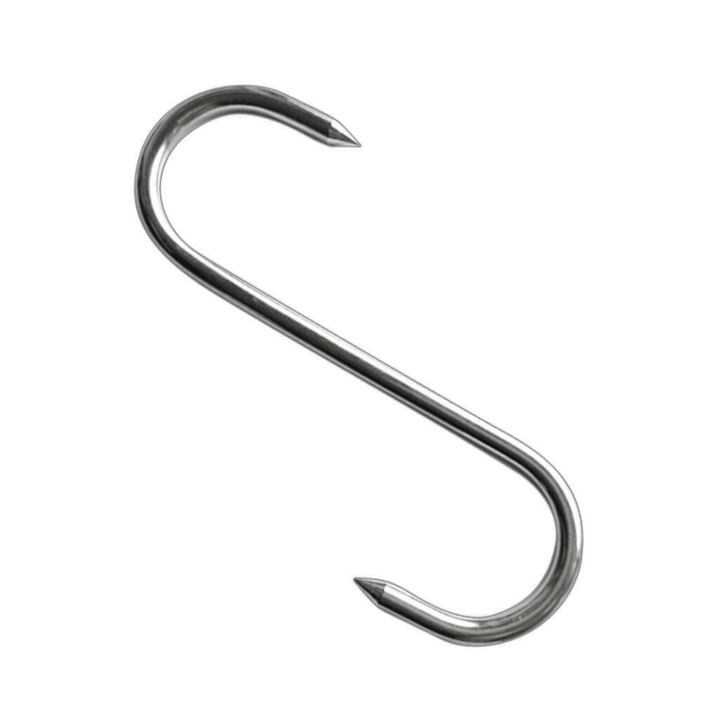 3 Pieces Large S Shaped Stainless Steel Hooks Kitchen Meat Hanger Organizer