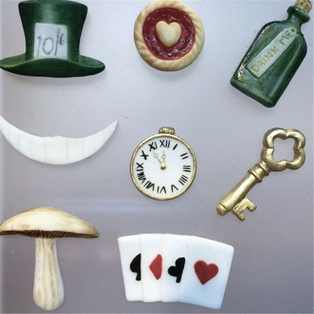 cake silicone molds alice in wonderland cupcake sugarcraft mould baking tools BD