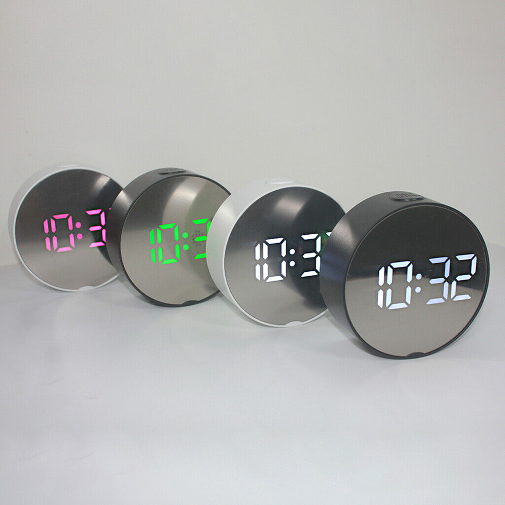 2x Digital LED Alarm Clock Multi-function Clock for Bedroom Office Elders