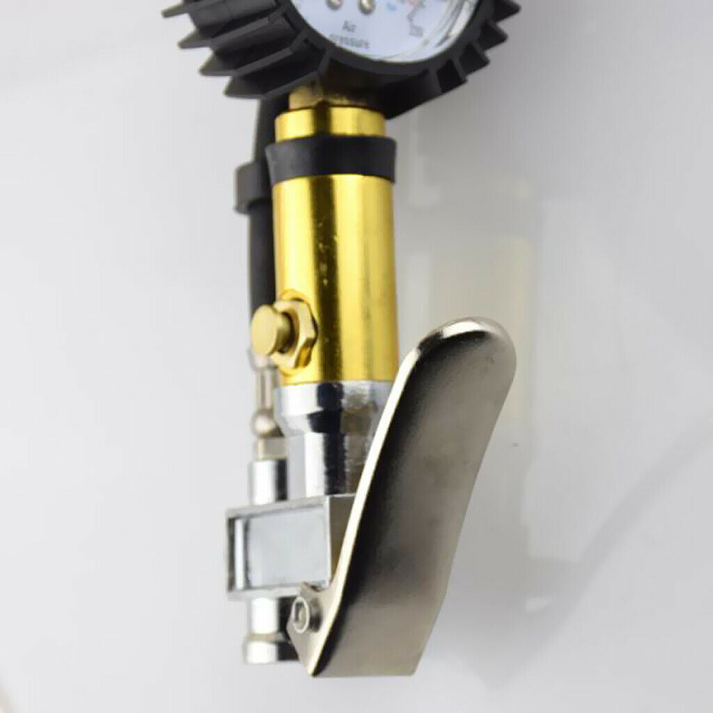1/4'' NPT Air Line Tire Inflator and 50mm Dial Gauge Auto Truck Bike Compressor