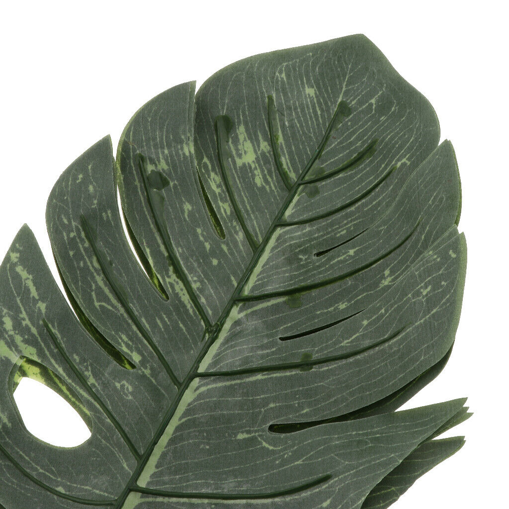 10x Large Artificial Leaf Faux Monstera Coconut Tree Leaves for Garden Home