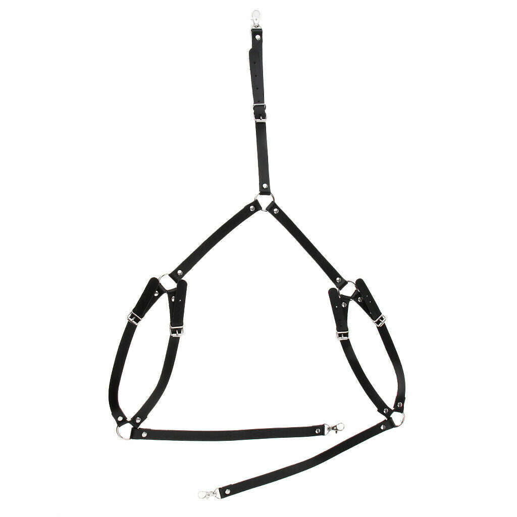 3 Men's Leatherette Suspenders Business Shirt