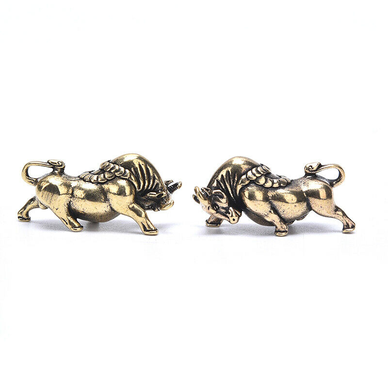 1Pc Retro Bull Statue Charms Pendant DIY Keychain Jewelry Sculpture Decor.l8