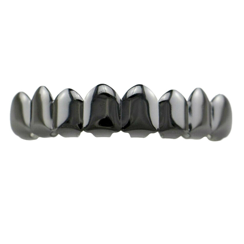 6x Hiphop 8 Top / Bottom Teeth Grill  Mouth Tooth Caps Party Jewellery