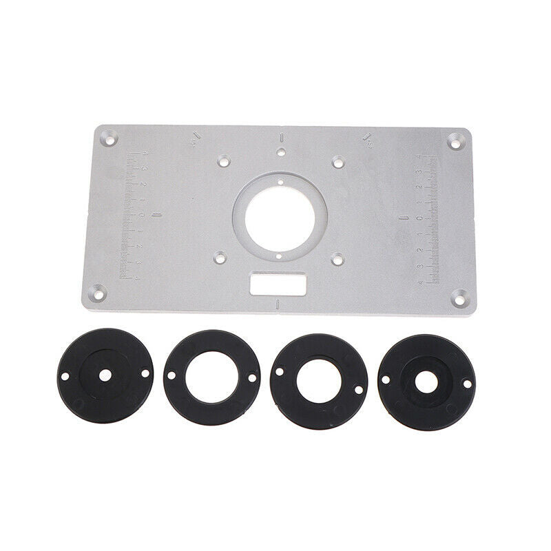 Aluminum Router Table Insert Plate 235 x 120 x 8mm With Ring For Woodworking XC