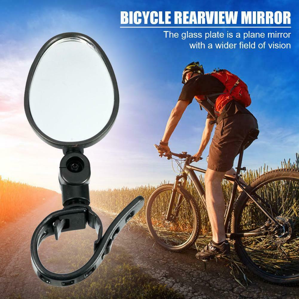 Bicycle Rear View Mirror 360 Degree MTB Handlebar Rearview Plane Mirror @
