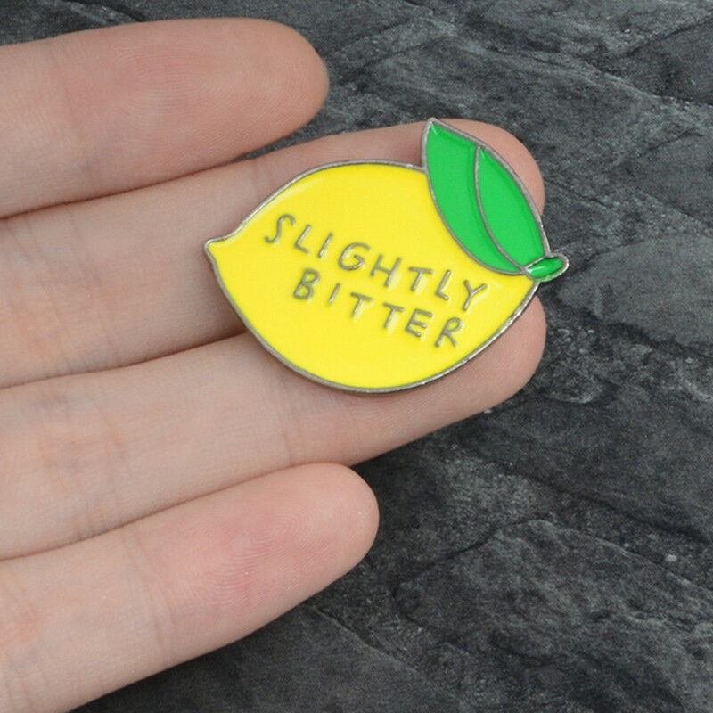 Lemon Corsage Enamel Brooch Pin Badge Shirt Lapel Collar Fruit Pin Jewelry B Pb