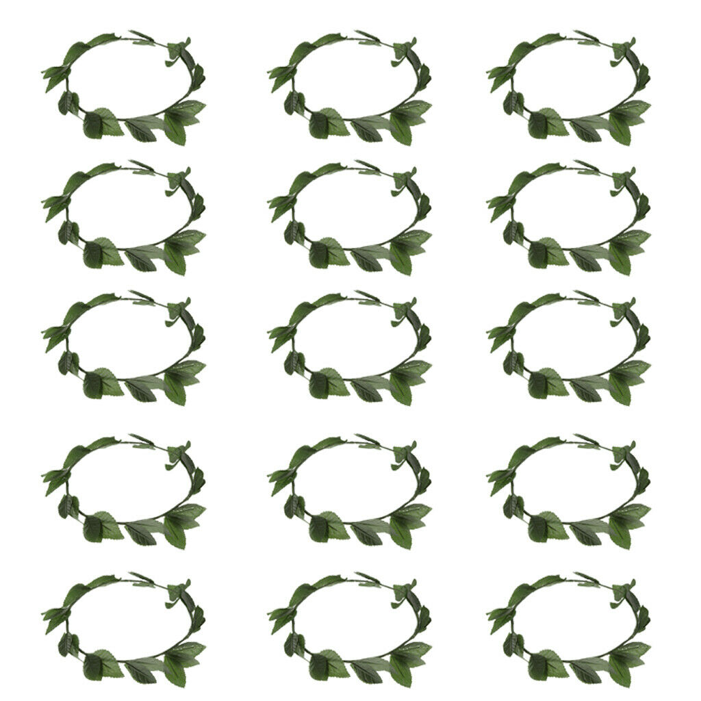Pack of 15 Boho Style Leaves Wreath Headband Hairband Fancy Dress Costume