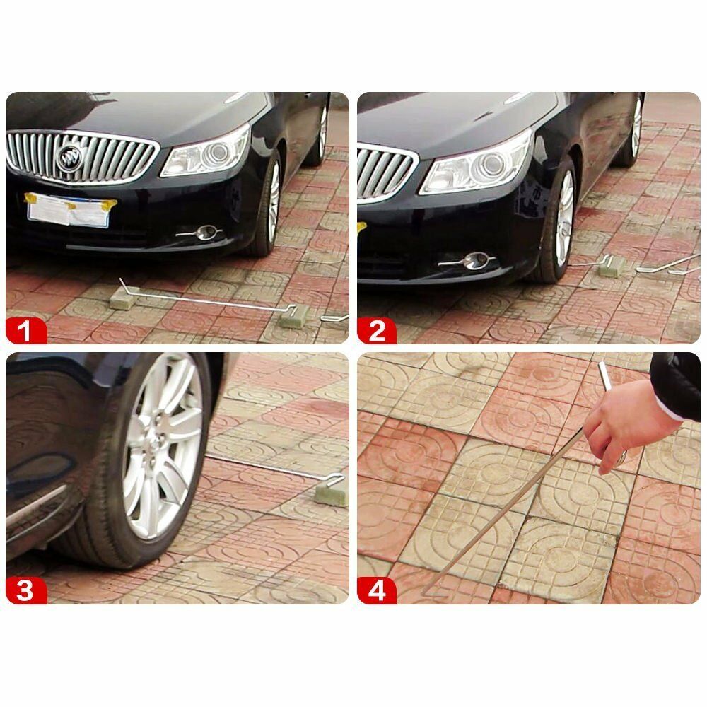 57cm*6mm Spring Steel Push Rods Paintless Dent Repair Hail Removal Tail Set