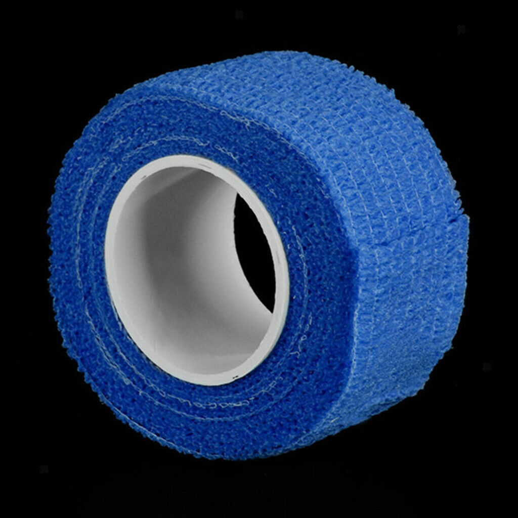 Self-Adhesive Non-woven Bandage Wrap Cohesive Tattoo Grip Cover 2 Yard Blue