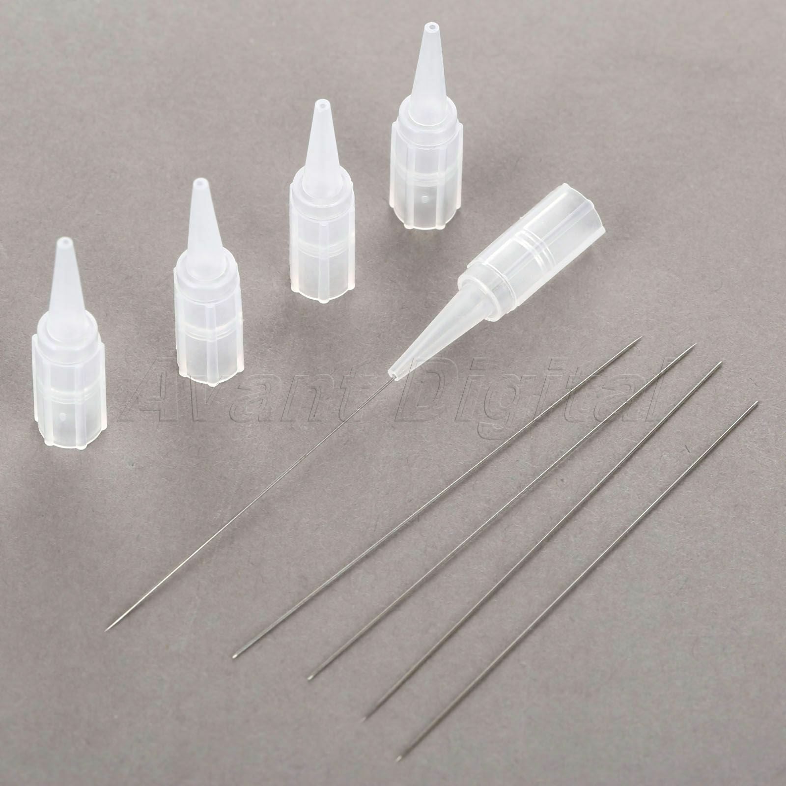 50pcs Stainless Steel 1R Eyebrow Needles & 50pcs Needle Tips For Tattoo Machine