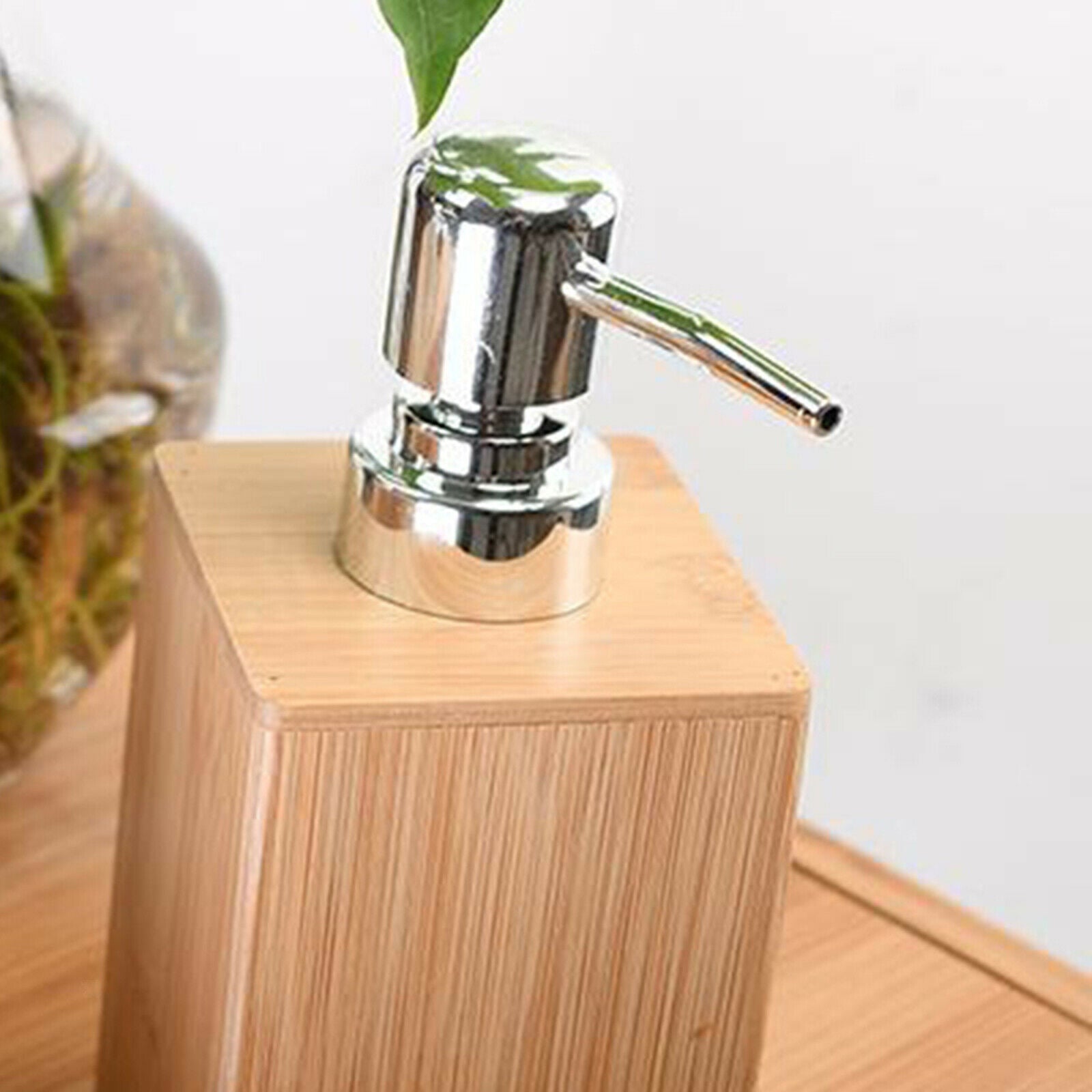 220ml Soap Dispenser Bamboo Hand Lotion Liquid Pump Bottles Shampoo Container