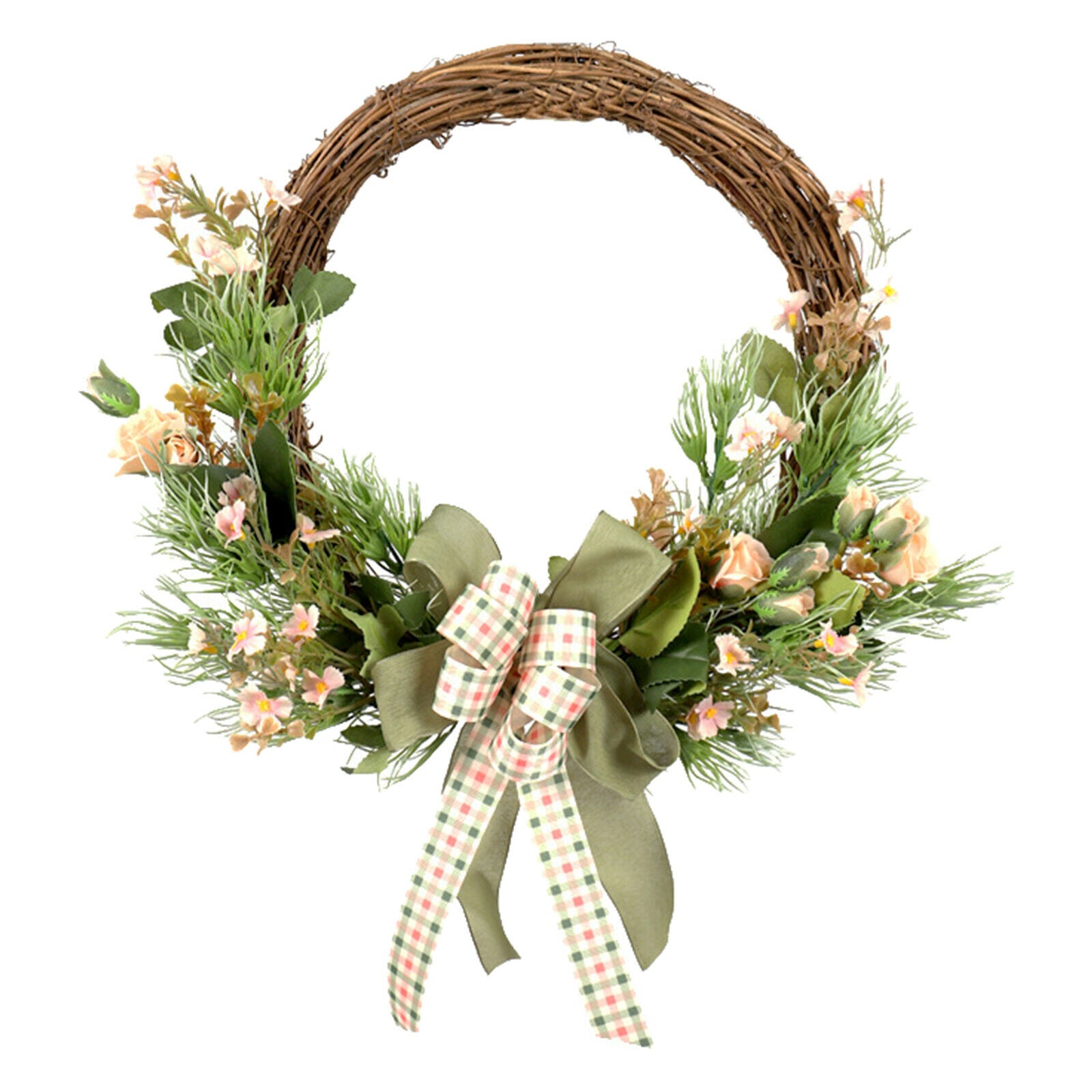 15.7'' Large Wreath Garland for Summer Front Door Window Wedding Decor