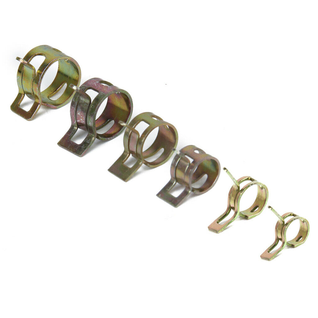 10 Pieces Spring Clips Fuel Hose Line Water Pipe Air Tube Clamps Fasteners